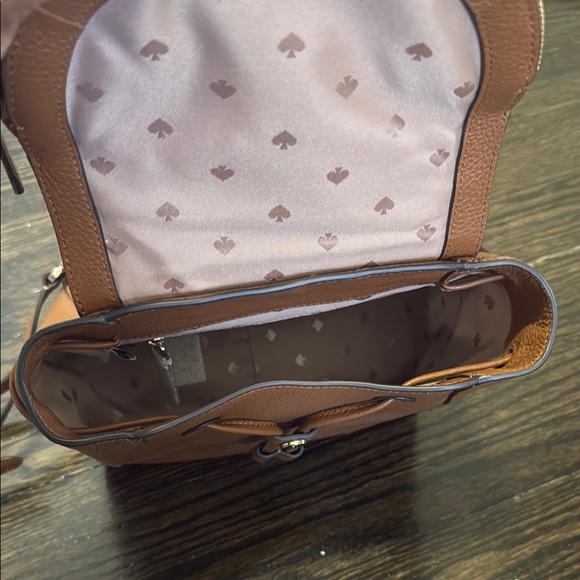 NWOT Kate Spade Brown Leather Backpack with Convertible Straps - Picture 5 of 6